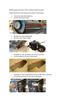 Einbauanleitung f&uuml;r 63ccm Motor auf Mach1 Benzin Scooter. Install