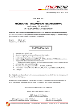 Einladung FHD 2015 - Bezirksfeuerwehrkommando Oberpullendorf