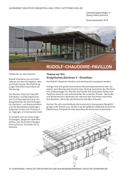 Analytische Zeichnungen Rudolf-Chaudoire-Pavillon