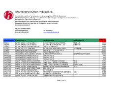 ENDVERBRAUCHER-PREISLISTE