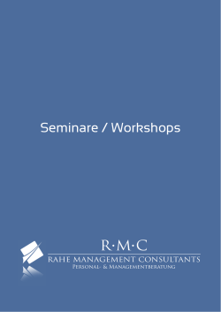 Seminare () - Rahe Management Consultants