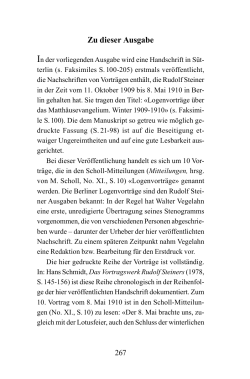 Zu dieser Ausgabe - Rudolf Steiner Ausgaben