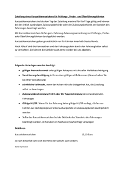 Kurzzeitkennzeichen - Landkreis Bernkastel