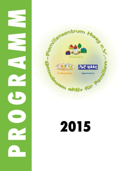 FAM Programm 2015 - Familienzentrum Haag