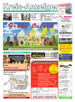Frohe Ostern - Kreisanzeiger