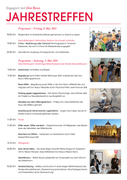 JAHRESTREFFEN - Don Bosco Stiftungszentrum