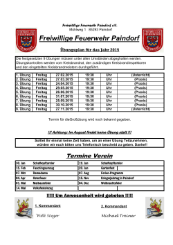 Übungsplan 2015 - Freiwillige Feuerwehr Paindorf e.V.
