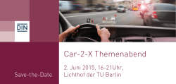 Save-the-Date-Flyer: Car-2-X Themenabend