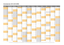 Schulkalender NRW 2015-2016