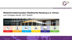 Netzinformationssysteme bei den Stadtwerken Neuburg/Donau