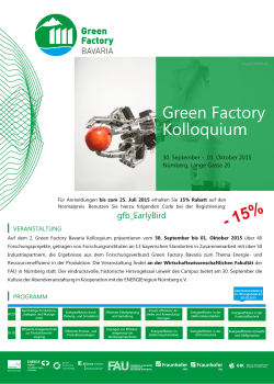 Green Factory Kolloquium