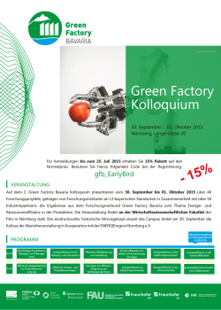 Green Factory Kolloquium