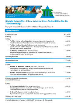 Globale Rohstoffe &ndash; lokale Lebensmittel - IFA-Tulln