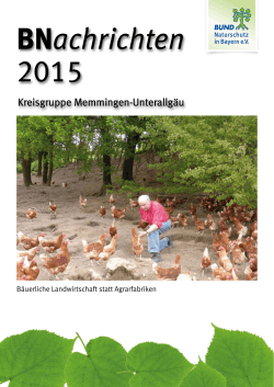 BNachrichten 2015 - Kreisgruppe Memmingen-Unterallgäu
