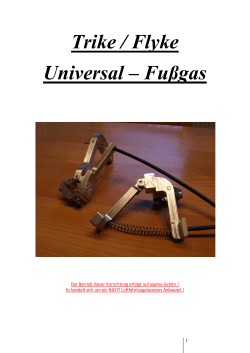 Trike / Flyke Universal – Fußgas
