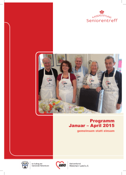 Programm Januar – April 2015 - AWO Kreisverband München