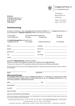 KJS-Aufnahmeantrag - Landesjagdverband Nordrhein