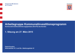 AG Kommunalinvestitionsprogramm - Hessisches Ministerium der