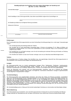"Nachweisformular Vermieterbestätigung bei Suchauftrag" als PDF