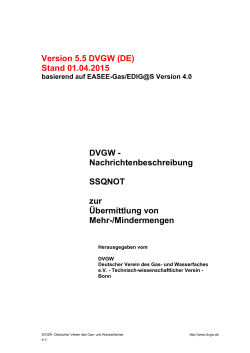 DVGW-SSQNOT 5.5, Stand 01.04.2015