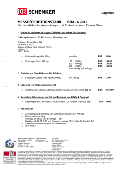 Messespeditionstarif BRALA 2015