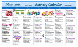 May 2015 Activity Calendar Memory Care