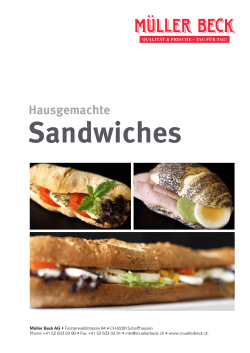 Sandwiches - Müller Beck