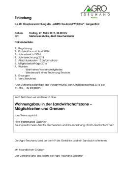 Einladung HV 2015 - AGRO