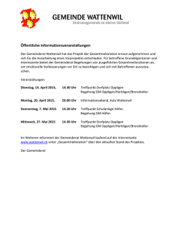 Begehungen Gesamtmelioration