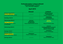 Gottesdienstplan April 2015