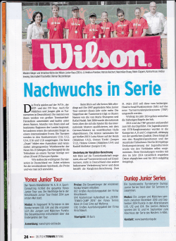 Nachwuchs Im §erl e - wilson-junior-race
