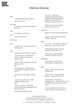 Helmut Dorner - Galerie B&auml;rbel Gr&auml;sslin