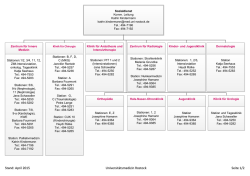 Stand: April 2015 Seite 1/2 Universitätsmedizin Rostock