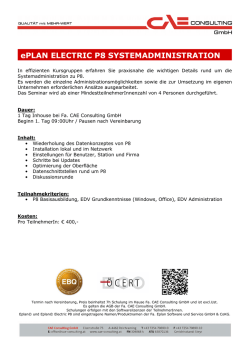 ePLAN ELECTRIC P8 SYSTEMADMINISTRATION