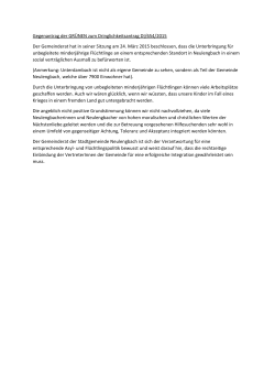 Gegenantrag der GRÜNEN zum Dringlichkeitsantrag DI/654/2015