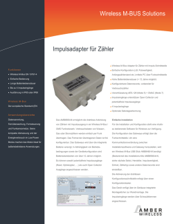 Wireless M-BUS Solutions Impulsadapter f&uuml;r Z&auml;hler