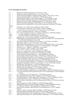 Izvor sort/Origin of varieties