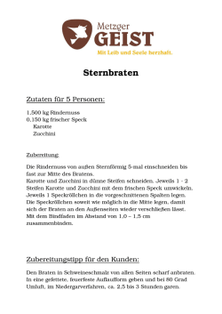 Sternbraten - Metzgerei Geist