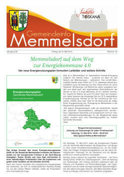 Memmelsdorf auf dem Weg zur Energiekommune 4.0