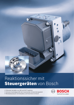 Reaktionssicher mit Steuergeräten von Bosch