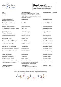 Vortragsübungen März 2015