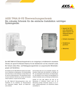 AXIS T98A18-VE Surveillance Cabinet, Datasheet
