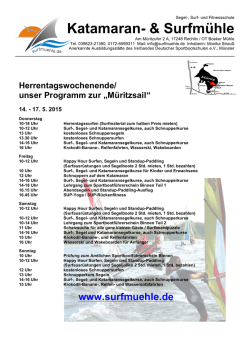 Programm zur Müritz-Sail & Herrentag