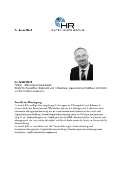 Dr. André Röhl- PDF Profil
