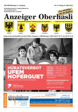 Ausgabe Nr. 13 / 27. März 2015