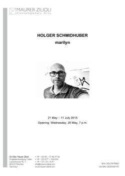 HOLGER SCHMIDHUBER marilyn - Maurer Zilioli Contemporary Arts