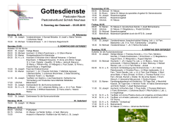 Gottesdienstordnung ab 03.05.2015