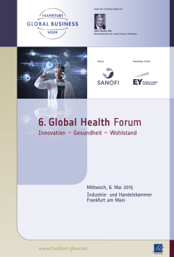 6. Global Health Forum - Gesundheitswirtschaft Rhein
