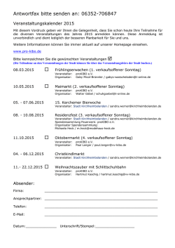 Veranstaltungskalender 2015
