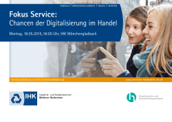 Flyer "Fokus Service: Chancen der Digitalisierung im Handel"